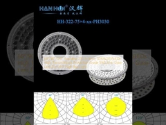 60°/90°/120° 入手可能 233.1×9mm 3030&2835LED 高伝導性保護グレード IP65 UFO 高湾照明のための反点光レンズ