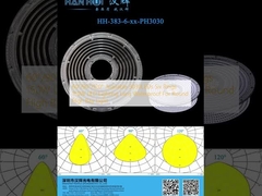 60°/90°/120° 3030LED 六輪 150W LED照明 レンズ 防水 丸型高湾光