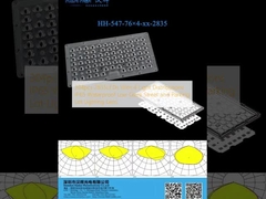 304pcs 2835LED 4つの光分布付き IP65 防水 低照明 道路と駐車場照明レンズ