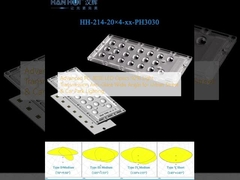 先進PC 3030 LED光学 92% 光伝送 都市道路と駐車場照明のための反輝光広角