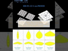 50×50mm スクエアレンズ 12×1pcs 多重光分布設計 抗輝PCエコ素材 路灯と投光灯レンズ
