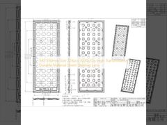 345*130mm サイズ 224個 3030LED 高透過率 耐久性素材 街路灯レンズ