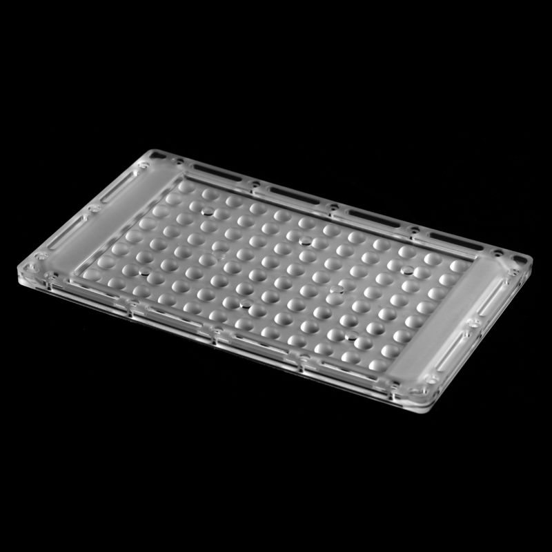 96pcs 3030 LED Optical Lenses 235×144mm, High Efficiency, Uniform Light Distribution, Durable Street/Flood Illumination
