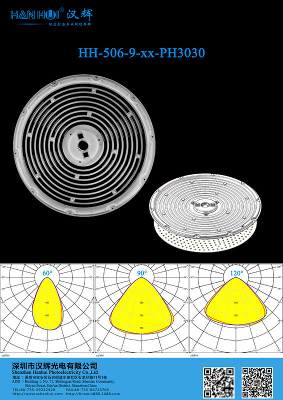 Փ300 Waterproof High Transmittance 9 Rings High Bay Light Lens Easy Install Long Liftime Lens